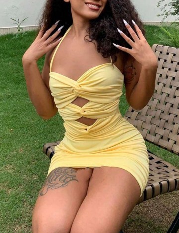 Rochie mini Shein, galben