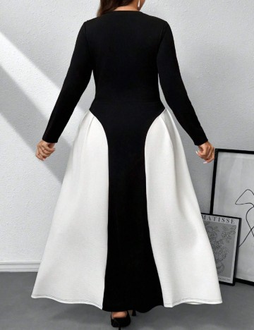 Rochie maxi Shein Curve+, mix culori