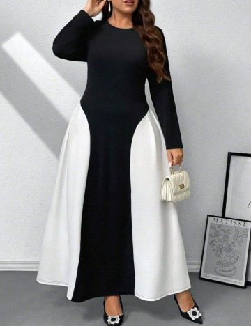 Rochie maxi Shein Curve+, mix culori