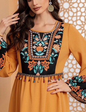 Rochie midi Shein, galben