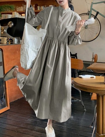 Rochie tip cămașă Shein, gri