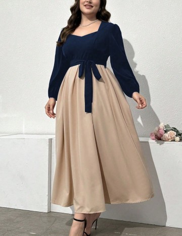 Rochie maxi Shein Curve+, mix culori