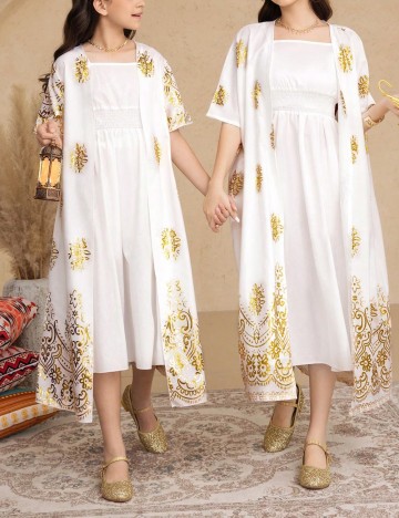 Set Rochie și Cardigan Shein, alb