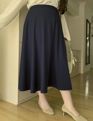 Fustă maxi Shein Curve+, albastru