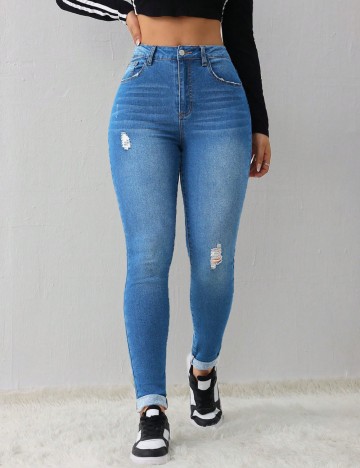 Jeans Shein, albastru