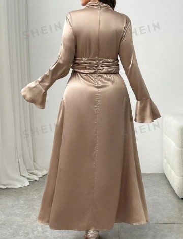Rochie maxi Shein Curve+, bej
