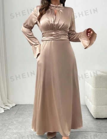 Rochie maxi Shein Curve+, bej