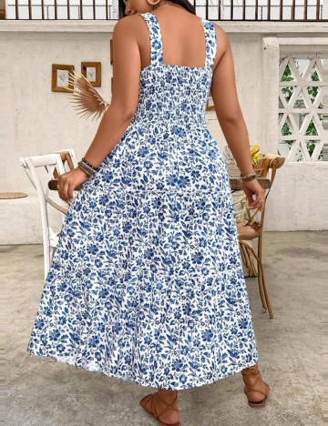 Rochie maxi Shein Curve+, mix culori