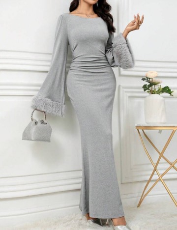Rochie maxi Shein, gri