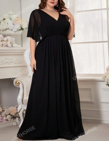 Rochie maxi Shein Curve+, negru