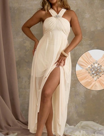 Rochie midi Shein Curve+, crem