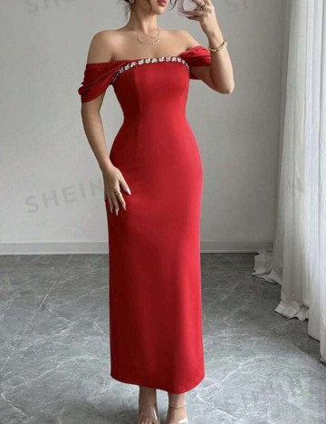 Rochie maxi Shein, roșu