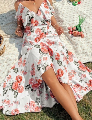 Rochie midi Shein Curve+, alb