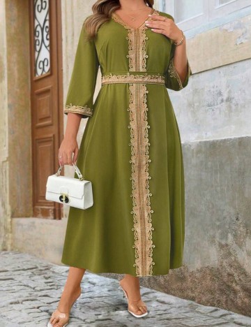 Rochie maxi Shein Curve+, verde