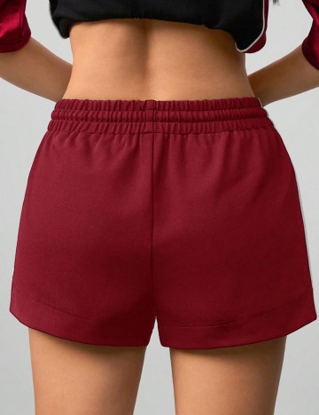 Pantaloni scurți Shein, vișiniu