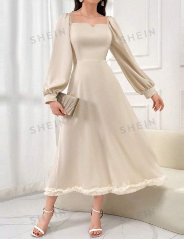Rochie maxi Shein, crem