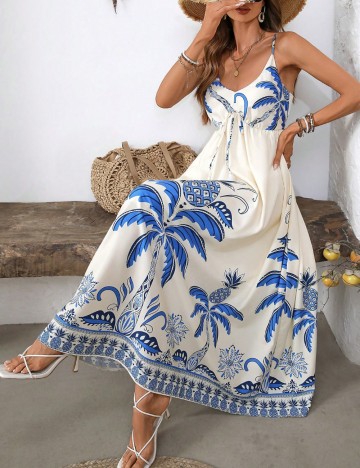 Rochie maxi Shein, crem