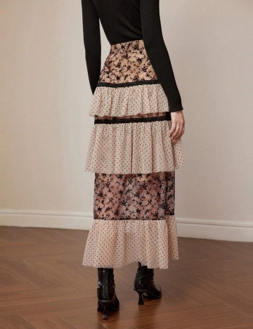 Fustă midi MOTF by Shein, mix culori