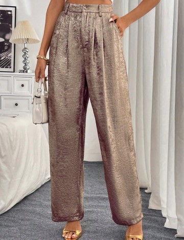 Pantaloni Shein, bronz