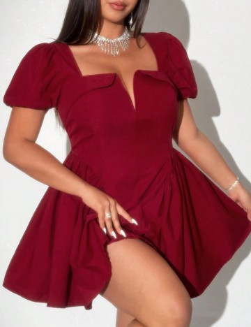 Rochie mini Shein Curve+, vișiniu