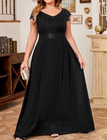 Rochie maxi Shein Curve+, negru