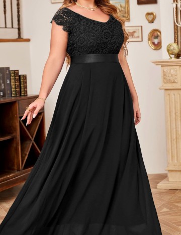 Rochie maxi Shein Curve+, negru