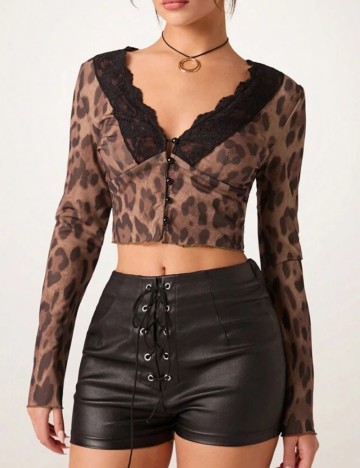 Top Shein, animal print