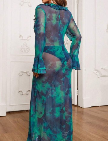 Rochie maxi Shein Curve+, mix culori