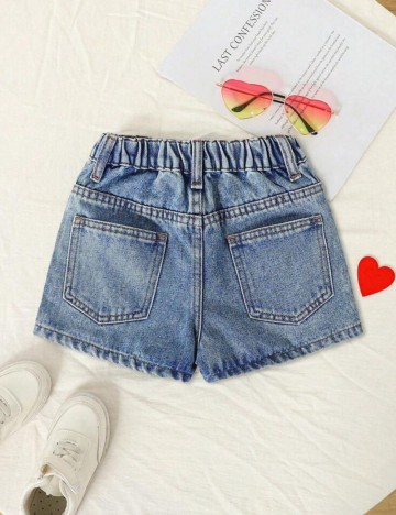 Pantaloni scurți de blugi Shein, albastru