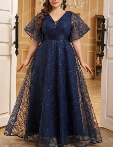 Rochie de ocazie Shein Curve+, albastru