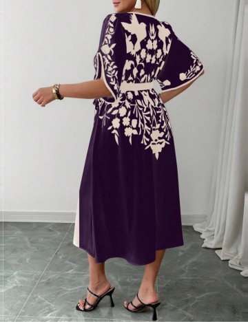 Rochie midi Shein Curve+, mix culori