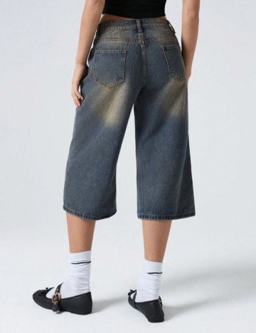 Pantaloni scurți de blugi Shein, albastru