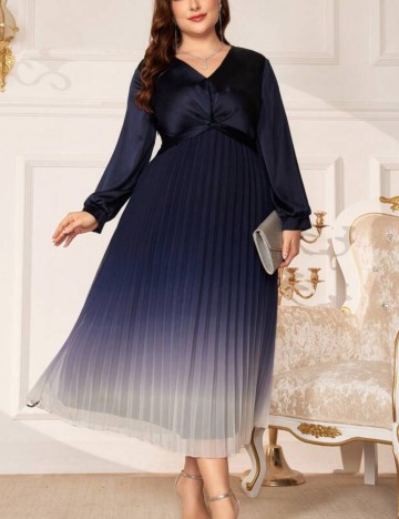 Rochie maxi Shein Curve+, mix culori