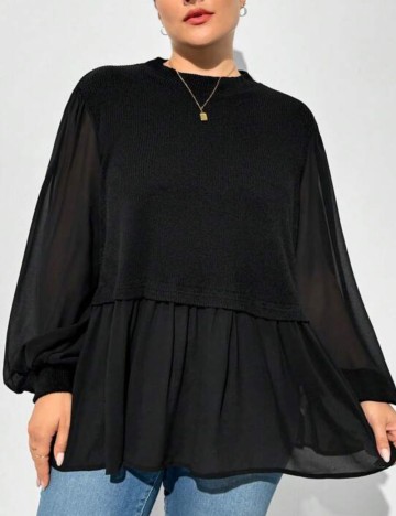 Cămașă Shein Curve+, negru