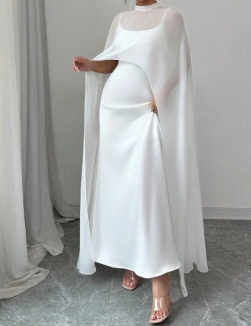 Set rochie și bolero Shein, alb