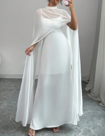 Set rochie și bolero Shein, alb