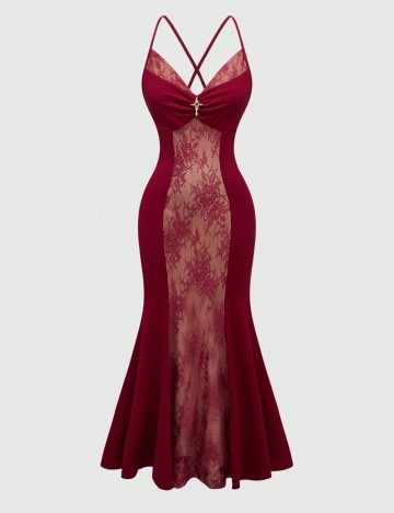 Rochie maxi Romwe by Shein, vișiniu