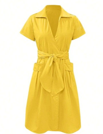 Rochie midi Shein, galben