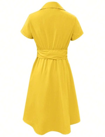 Rochie midi Shein, galben