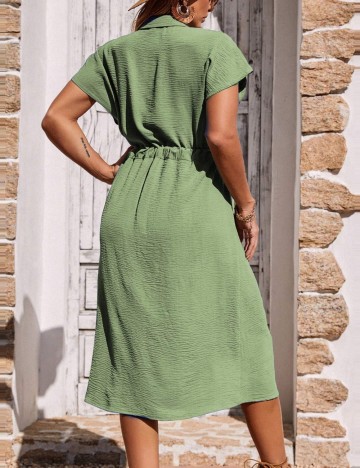 Rochie midi Shein Curve+, verde