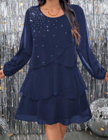 Rochie mini Shein Curve+, albastru