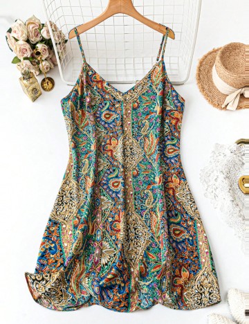 Rochie mini Shein Curve+, mix culori