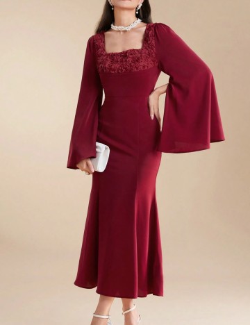 Rochie de ocazie Shein, vișiniu