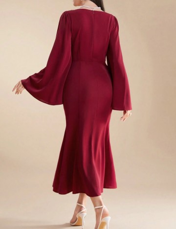 Rochie de ocazie Shein, vișiniu