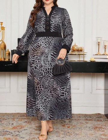 Rochie maxi Shein Curve+, maro