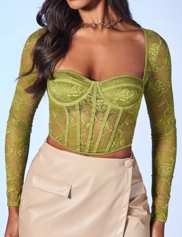 Top Shein, verde