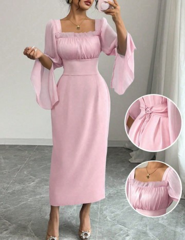 Rochie midi Shein, roz