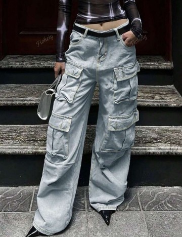Jeans Shein, albastru