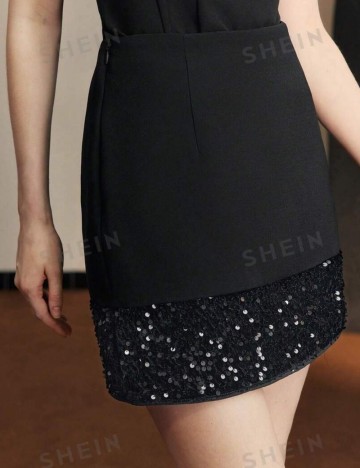 Fustă mini MOTF by Shein, negru
