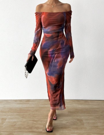 Rochie maxi Shein, mix culori